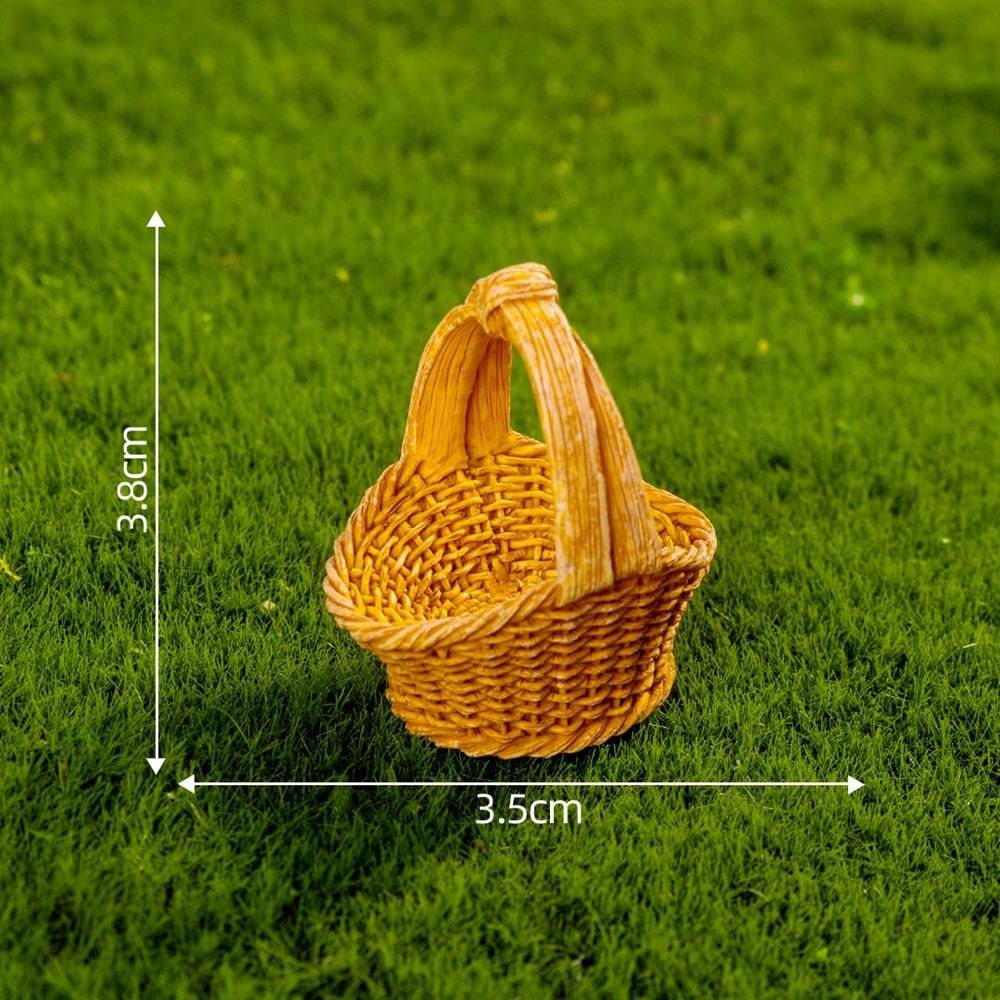

2pcs Resin Bamboo Basket Chair Dustpan Dollhouse Simulation Decoration Dolls House Accessories 5