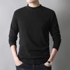 Autumn and Winter Solid Color Velvet Thickened Long-sleeved T-shirt Men's Large Size Warm Top