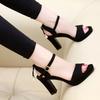 Fashion Summer Platform Sandals for Women 2025 High Heels Square Toe Open-Top Shoes Fashionable Women's Footwear Lady Shoes