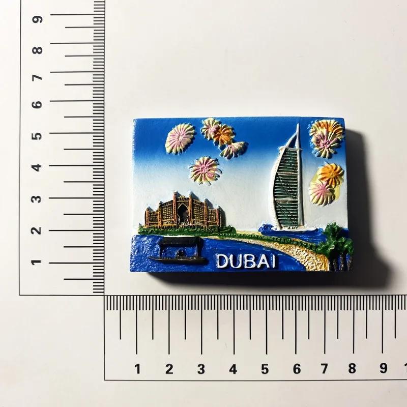 Dubai Fridge Magnets Burj Al Arab Travelling Souvenirs Fridge Magnetic Stickers Home Decoration Birhtday Wedding Gifts