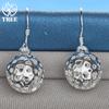 925 Sterling Silver Beautiful Pattern Ball Pendant Earrings Gift Fashion Jewelry