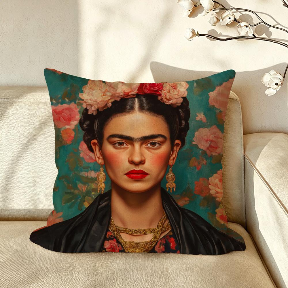 Artist FFrida KKahlo Cushion Cover Pillow Case Antidustmite Pillowcase Silky Short Plush Sofa Cushion Cover hot