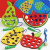 Wooden Fruit Threading Set for Kids Early Learning Toy
