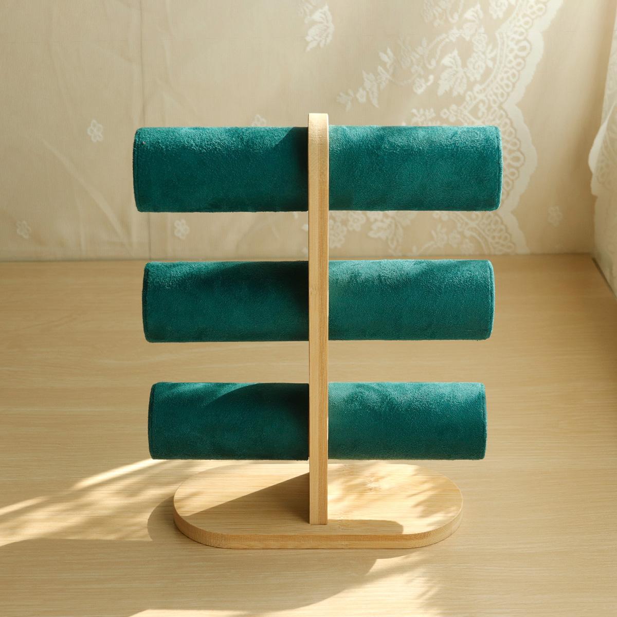 DIY Трехуровневая полка-органайзер Деревянная для хранения украшений, браслетов, дисплей, цепочка, часы, жесткая подставка, держатель Женская Сборка