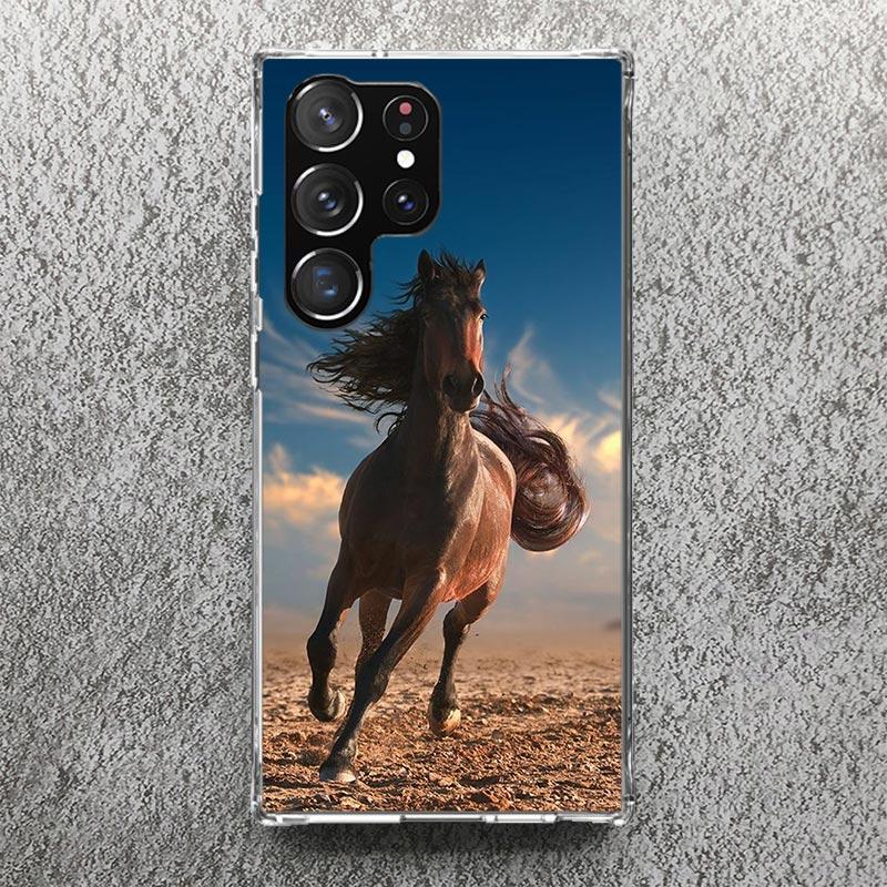 Horse Great Beauty Galloping Phone Case For Samsung Galaxy S25 S24 S23 Ultra S22 Plus S21 S20 FE S10 + S25Ultra S24U Soft Cover