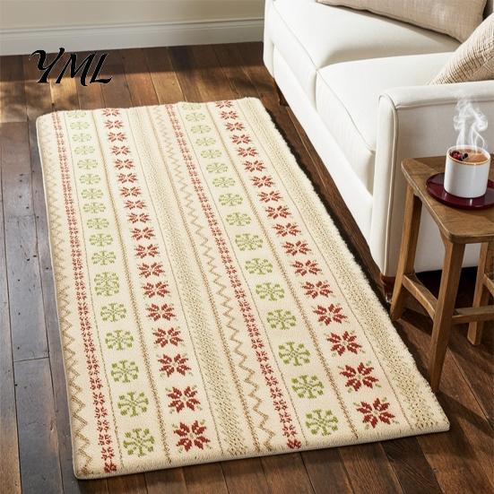 Holiday Area Rug for Living Room Christmas Bedroom Rug, Soft Imitation Cashmere Non-Slip Washable Festive Easy Care Floor Runner Entryway, Room,