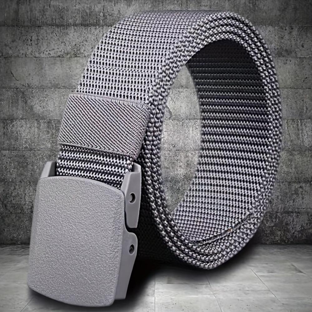 Men's and Women's Anti-Allergy Nylon Belt - Smooth Buckle for Casual, Formal, Outdoor and Daily Wear | Unisex Belt | Large Size Belt