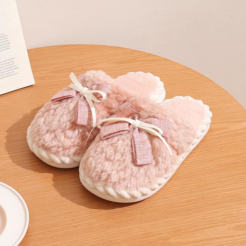 Модные хлопковые тапочки с бантом — фото 5