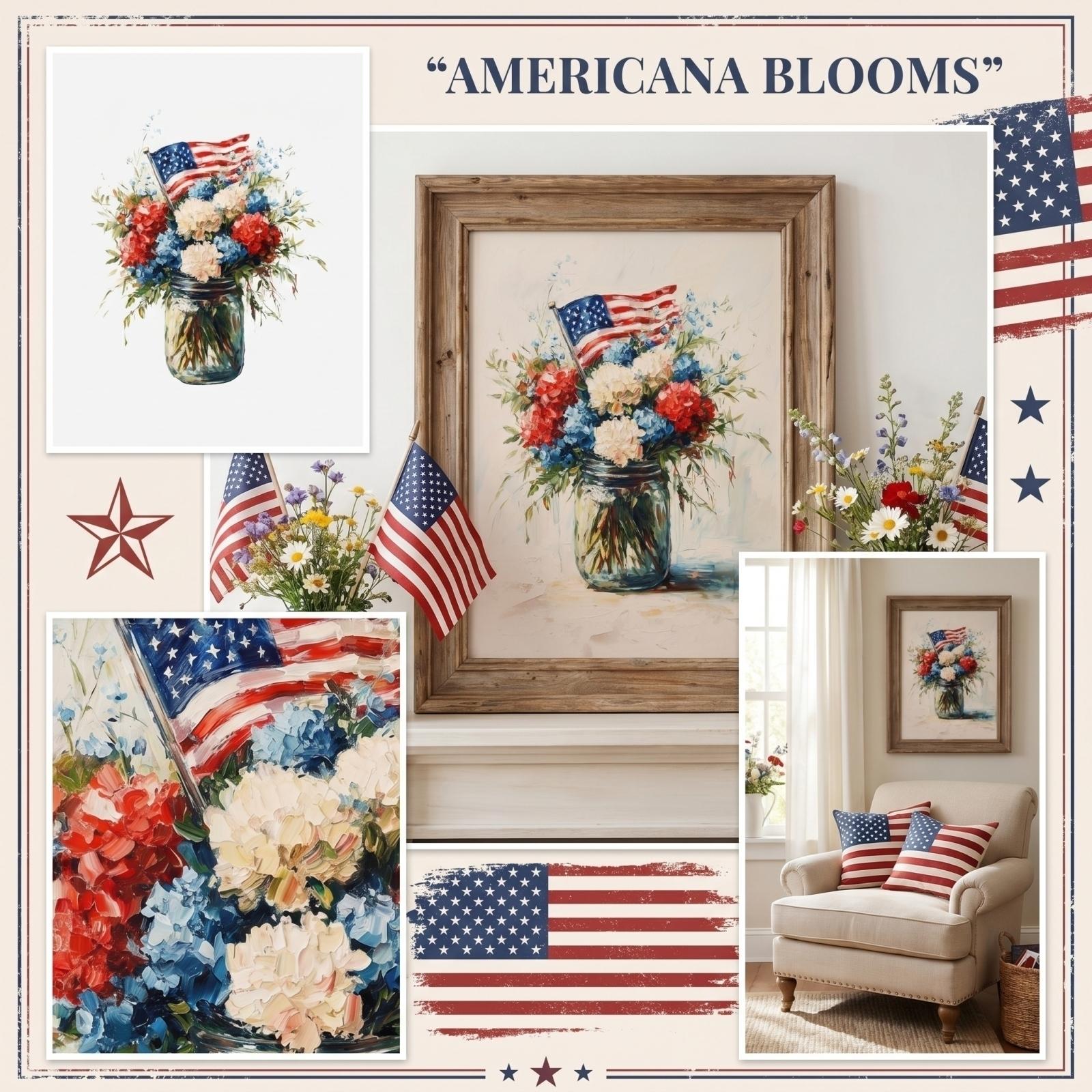 

30*40CM Independence Day Mural, Rural Mural For Independence Day Decoration, Frameless Canvas. One Size