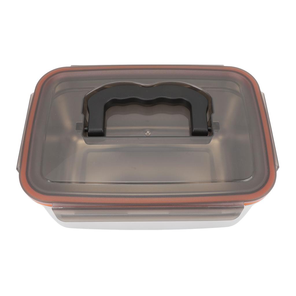 304 Stainless Steel Food Storage Container Metal Sealed Lunch Box with Handle for Home Refrigerator
