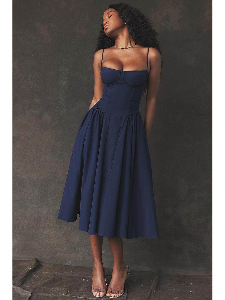 New Arrival Autumn Spaghetti Strap Multi-color Sexy Mid-length Skirt