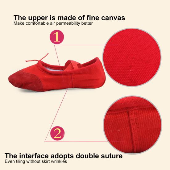 Dětské dospělé plátěné boty na baletní tanec Pointe Dance Gymnastické boty