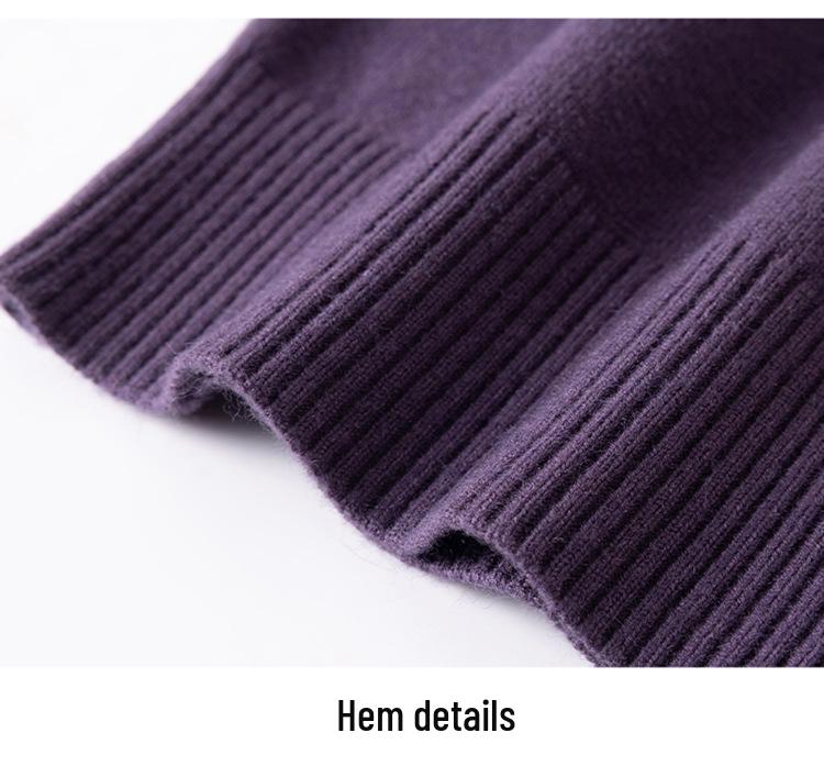 Mom's Autumn Knitwear: Elegant Woolen Sweater for Middle-Aged Women - Chinese Style Fashionable Base Layer