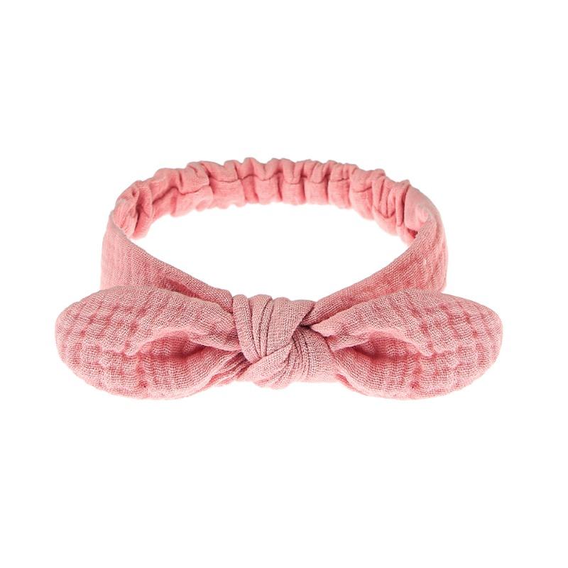 Fascia per Capelli da Bambino Stile Europeo e Americano Fascia Elastica in Garza di Cotone per Bambino Accessori per Capelli con Orecchie di Coniglio Fascia Nuovi Stili