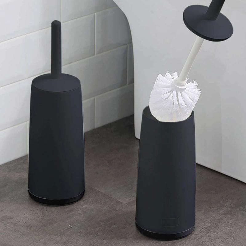 Plastic Toilet Brush With Standing Base Long Handle Toilet Cleaning Brush For WC Bathroom Accessories Cleaning Tools