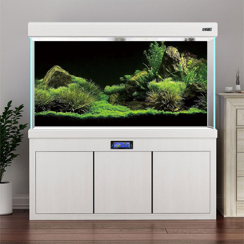 Aquarium Background Sticker Fish Tank Backdrop Forest/Moss/Ocean World DIY Cutting Available Background Self Cling Aquarium Wallpaper Decorations