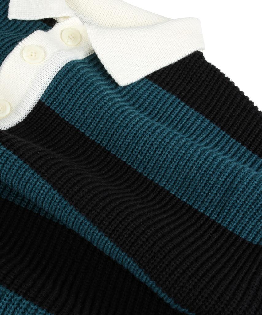 NODU Bold Rugby Hazzi Knit [Black]