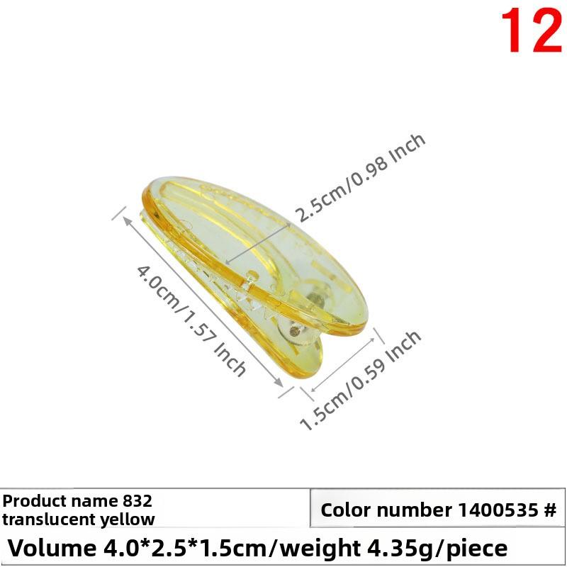 Oval Duckbill Clip Transparent Candy-colored Hair Clip Handcrafted Hair Accessory Made of Cream Glue