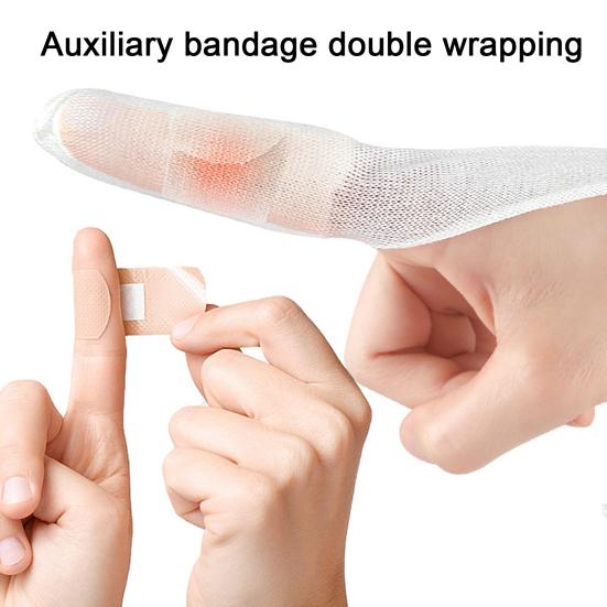

Finger Bandage Tubular Bandage Dressings Finger Cots White Finger Stall Cotton Finger Support Splint for Work Kitchen Finger Protection белый