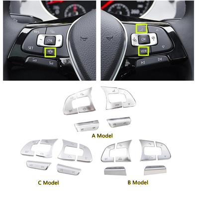 Autocolante pentru interiorul mașinii pentru volan multifuncțional ACC buton comutator volum butoane decorative potrivite pentru VW Golf 7 MK7 Passat B8