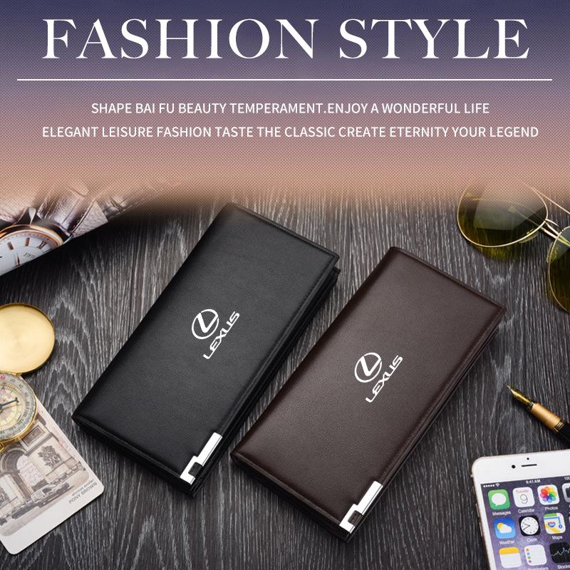 Car Styling Men's Wallet Driver's License Card Case Holder Coin Purse For Lexus IS250 IS200 CT200h GS300 LS430 RX450h LX570 IS30