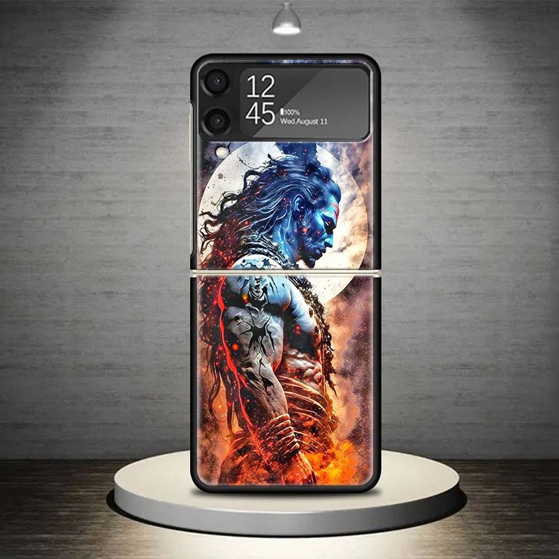Lord Shiva Hindu God Buddha India Phone Case For Samsung Galaxy Z Flip 7 6 5 4 3 5G Shockproof Cover Z Flip7 Flip6 ZFlip5 Flip3