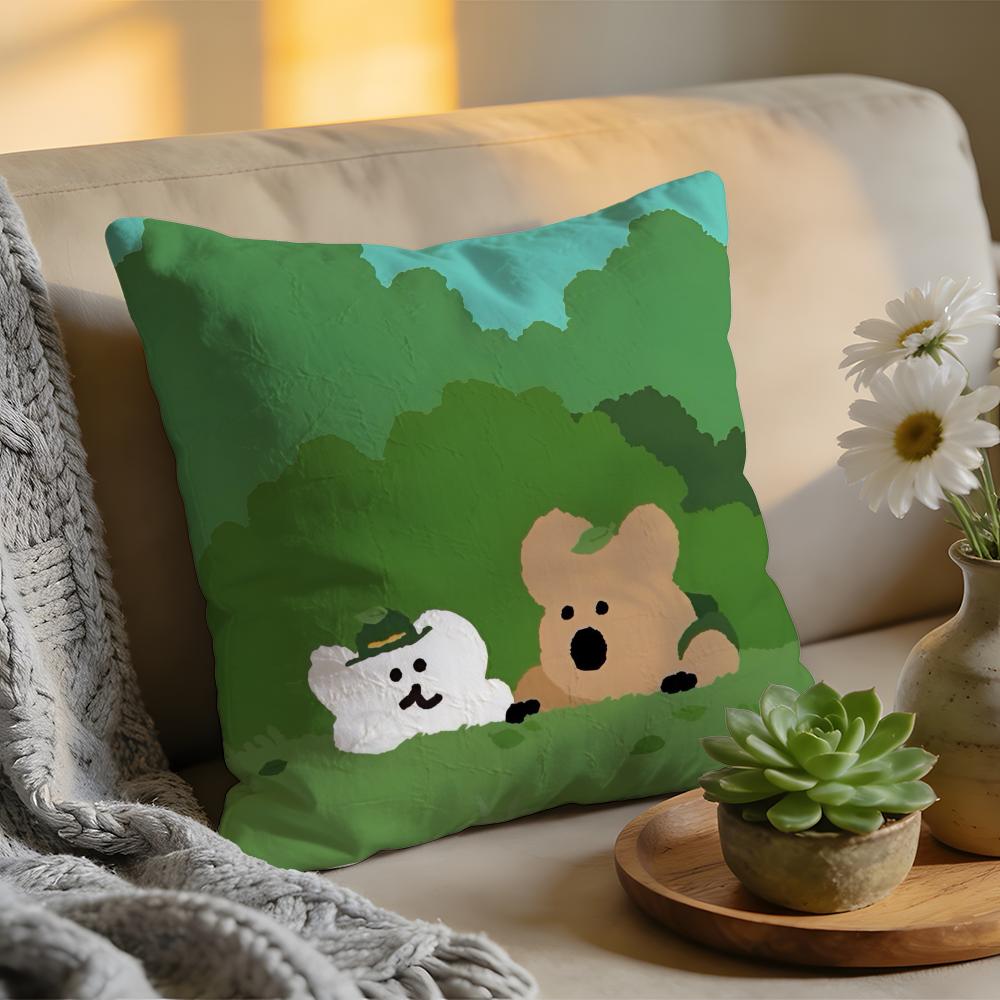 Cushion Cover Washed Linen Soft Breathable Decorative Case for Sofa Home Pillow cover DDinotaeng
