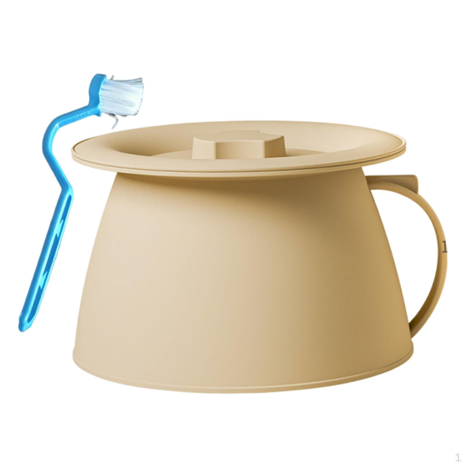 

Home Spittoon Bedpan Comfortable Handle Practical Potty Bucket for Indoor Men Woman жёлтый