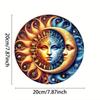 Tin Art Painting Metal Wall Decor 20x20cm Handmade Craft Home Decorative Plate