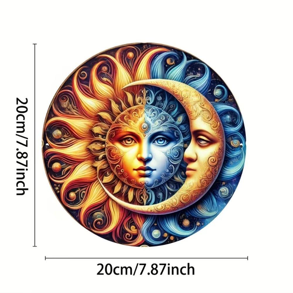 Tin Art Painting Metal Wall Decor 20x20cm Handmade Craft Home Decorative Plate