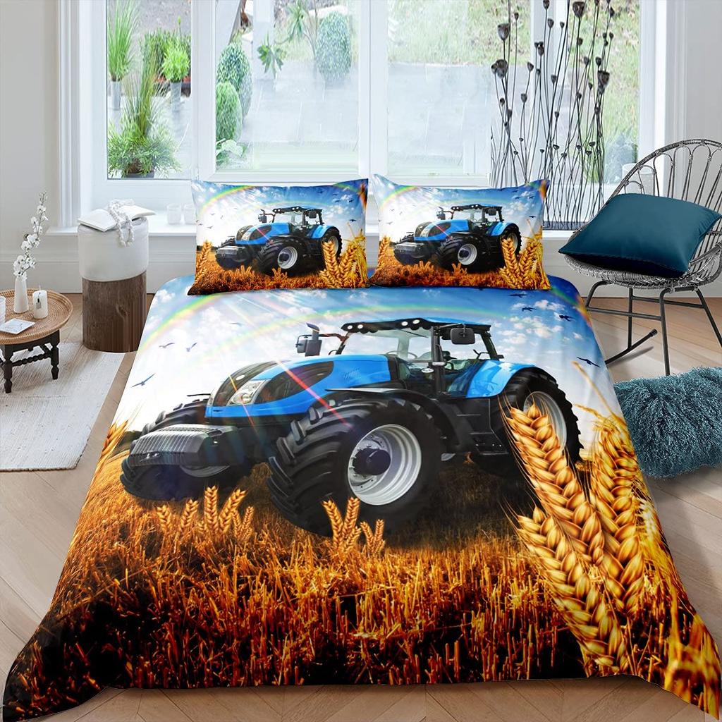 3D Corn Bedding Set 3pcs for Kids Boys Girls Watercolor Corn Pattern Printed Comforter Cover Botanical Polyester Duvet Cover Set