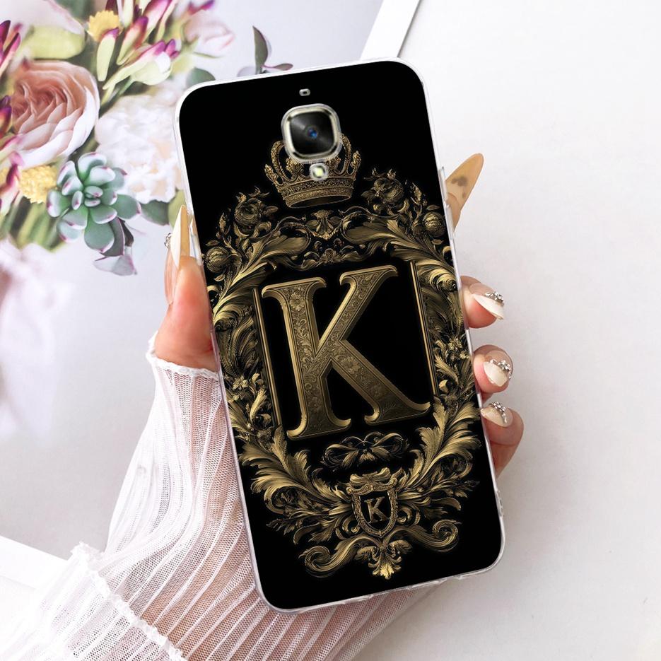 For Oneplus 3 Case A3000 Luxury Crown Letters Cover 5.5'' Soft Silicone Phone Case For One Plus 3 1+3 Oneplus3 Back Cover Fundas