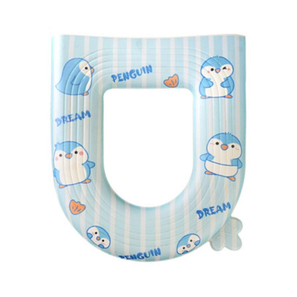 

Универсальная подушка на сиденье для унитаза, многоразовый коврик для туалета, моющийся чехол на сиденье для унитаза из ЭВА, бытовой синий