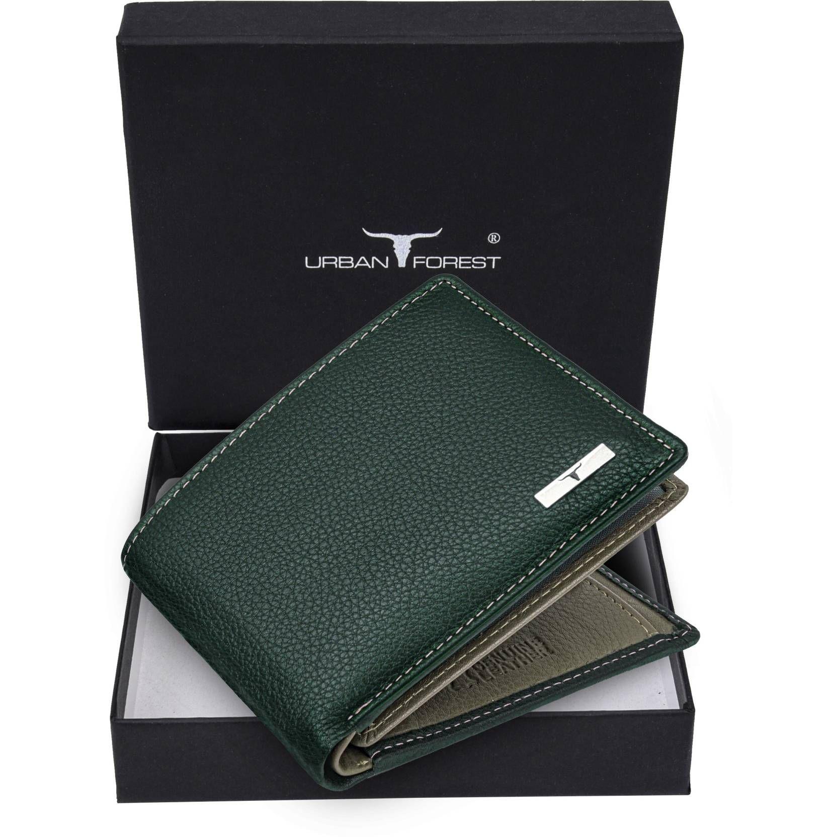 

Мужской синий кошелек из натуральной кожи с RFID-картой - стандартный размер (6 слотов для карт)