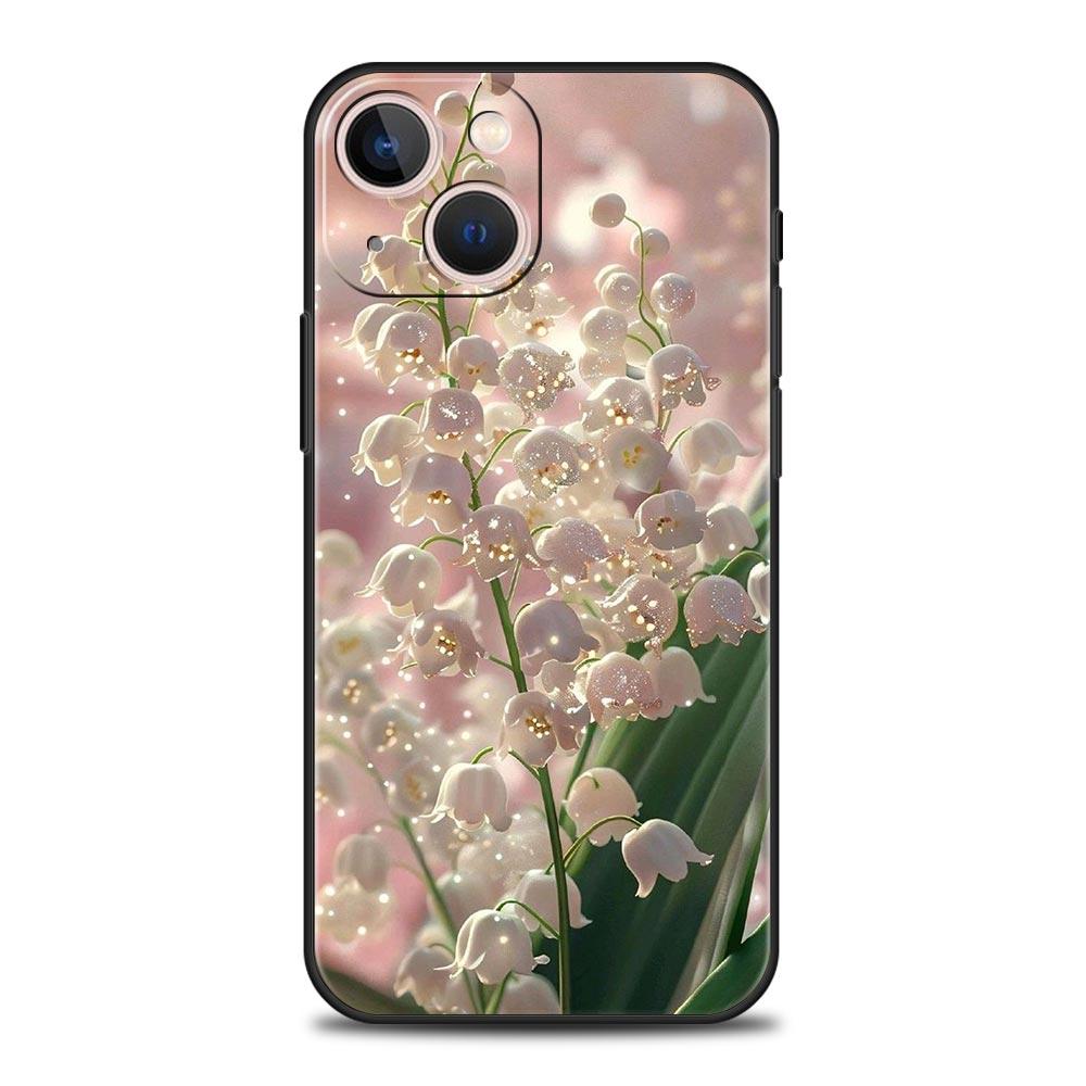 Lily Of The Valley Clear Floral Phone Case Cover for iPhone 17 16 15 14 13 12 11 Pro Max 17 Air Plus Shockproof Soft TPU Shell