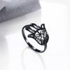 Stainless Steel Hamsa Fatima's Hand Rings for Women Gold Ring Amulet Talisman Jewelry Gifts