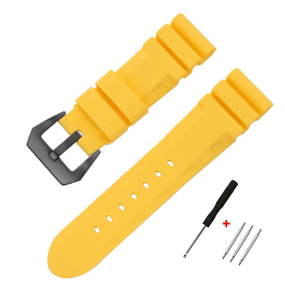 Silikonarmbänder für Panerai 22mm 24mm Uhrenarmband Ersatz Universal Correa Reloj Herrenarmband Gummi Sport Uhrenarmband