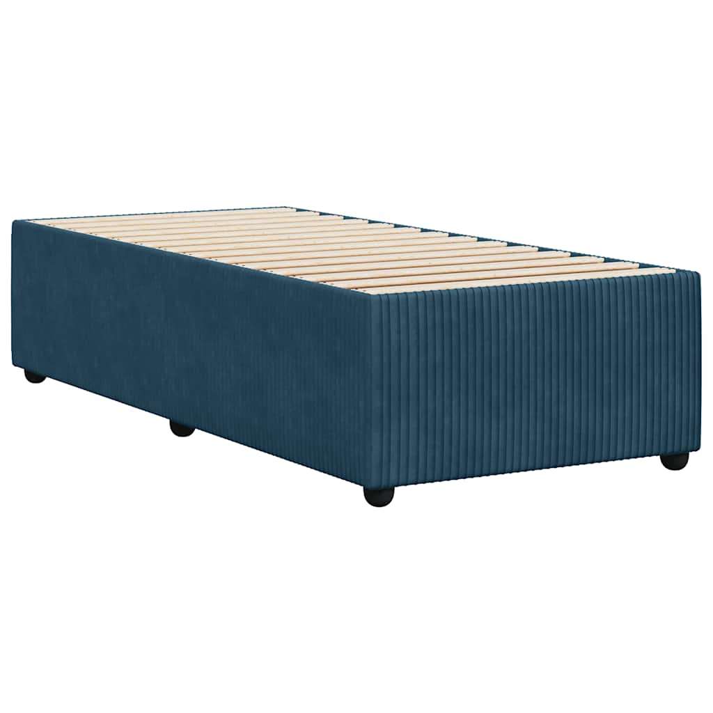 Bed Frame Blue 100 x 200 cm Velvet