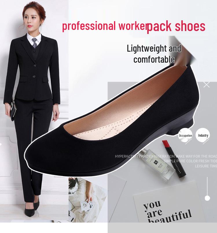 Women's Plain Fashion High Heels: Comfortable Soft Sole Cloth Business Shoes
