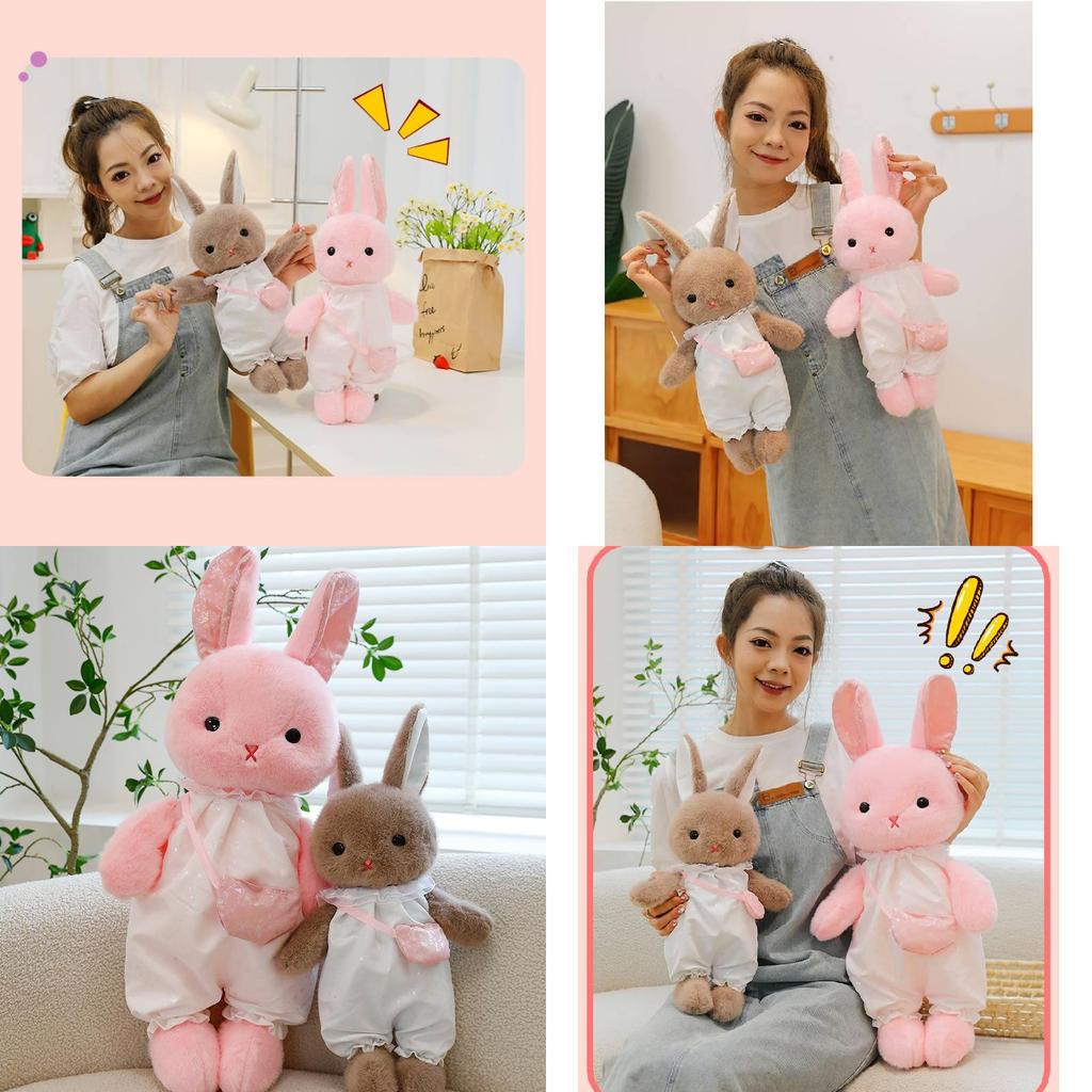 Adorable Plush Rabbit Doll For Kids And Adults Soft Comforting Hugging Pillow