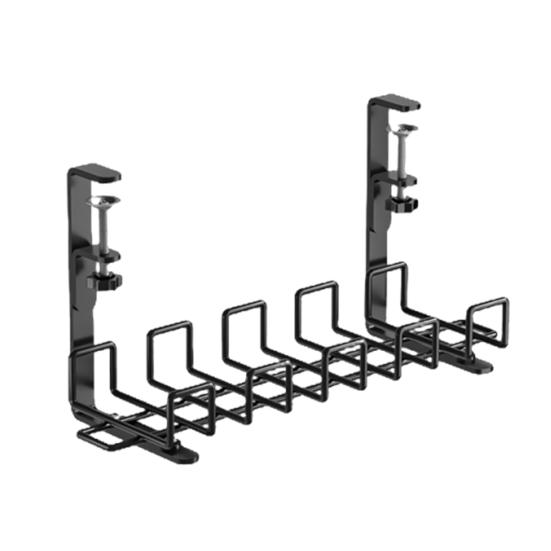 Under-Desk Cable Organizer Efficient Cable Management with Bracket And Hooks Drill-Free Clip-On Installation Home Desktop Accessory