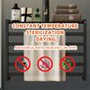 220V / 50Hz Bathroom Fittings Electric Heated Towel Rack Stainless Steel Sterilizing Smart Towel Dryer 70W