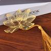 Leaf Vein Metal Bookmark Tassels Book Clip Cute Hollowed Out Bookmark  Student Stationery