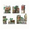 15521PCS MOC Street View City Townhouse Collection Model Custom Building Blocks Architecture DIY Assembly Display Gift Blocks