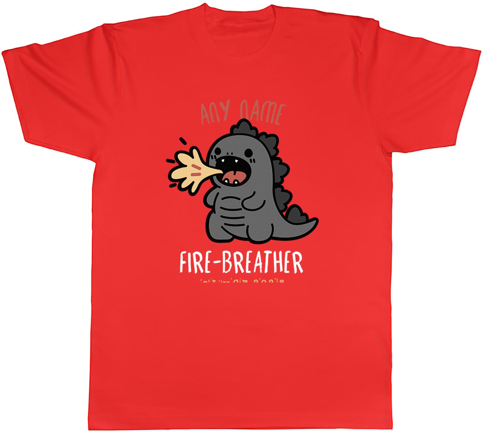 Personalised Name Year Fire Breathing Dragon Since Unisexs TShirt Tee Gift Top S