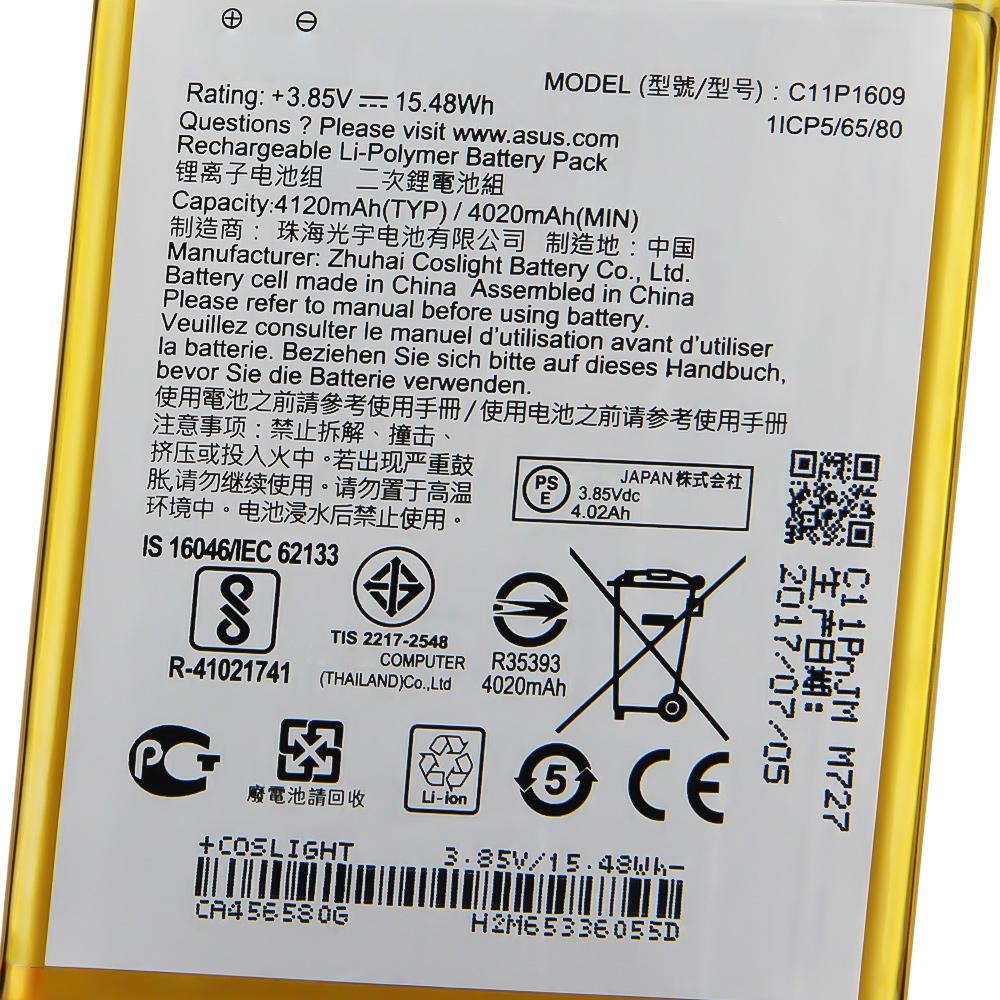 Replacement Phone Battery For ZenFone 4 Max 5.2" ZC520KL ASUS ZenFone 3 Max 5.5 " ZC553KL X00DDA C11P1609 4120mAh