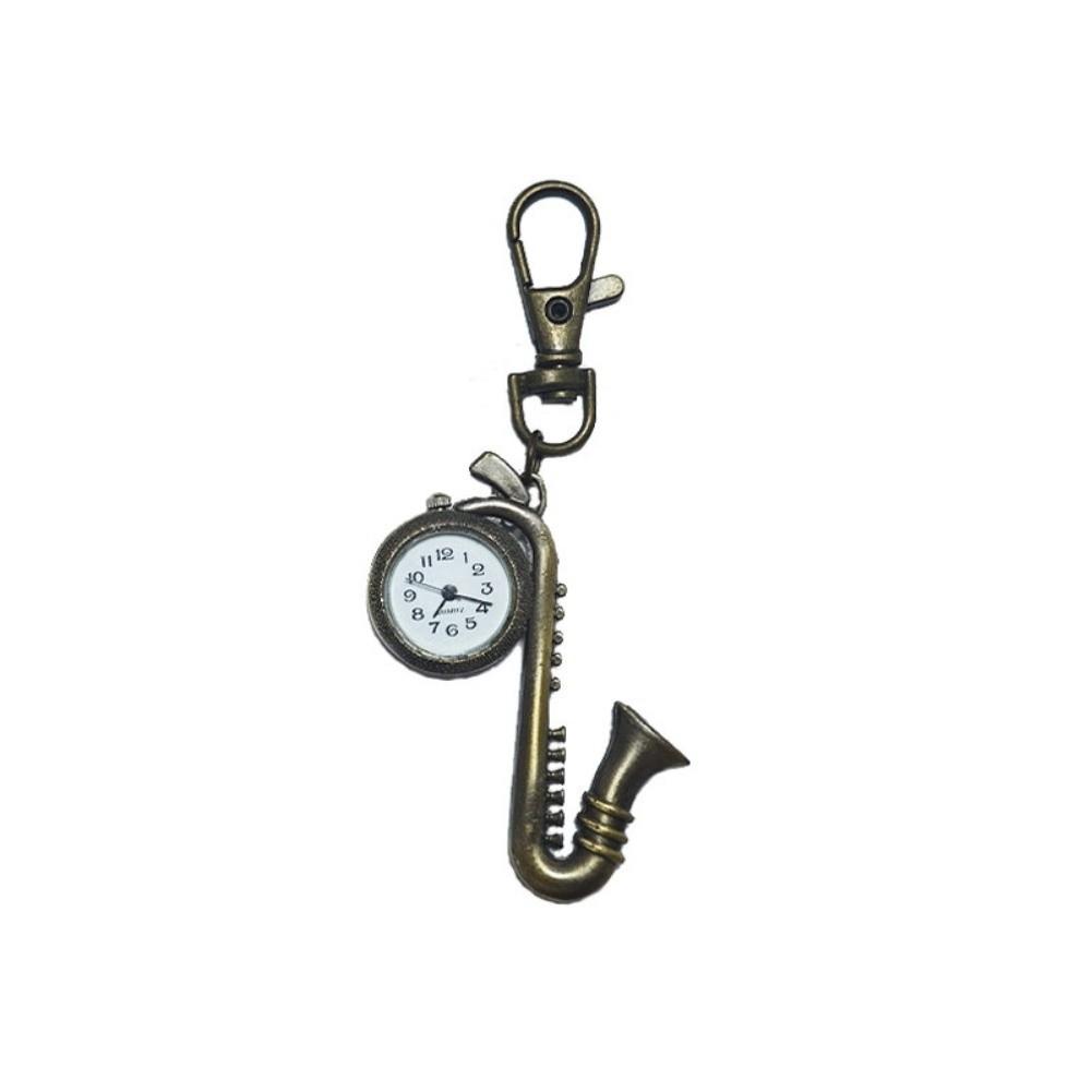 

Vintage Design Pocket Watch Retro Creative Durable Keychain Watch Lightweight Quartz Movement Vintage Pendant Key Decoration