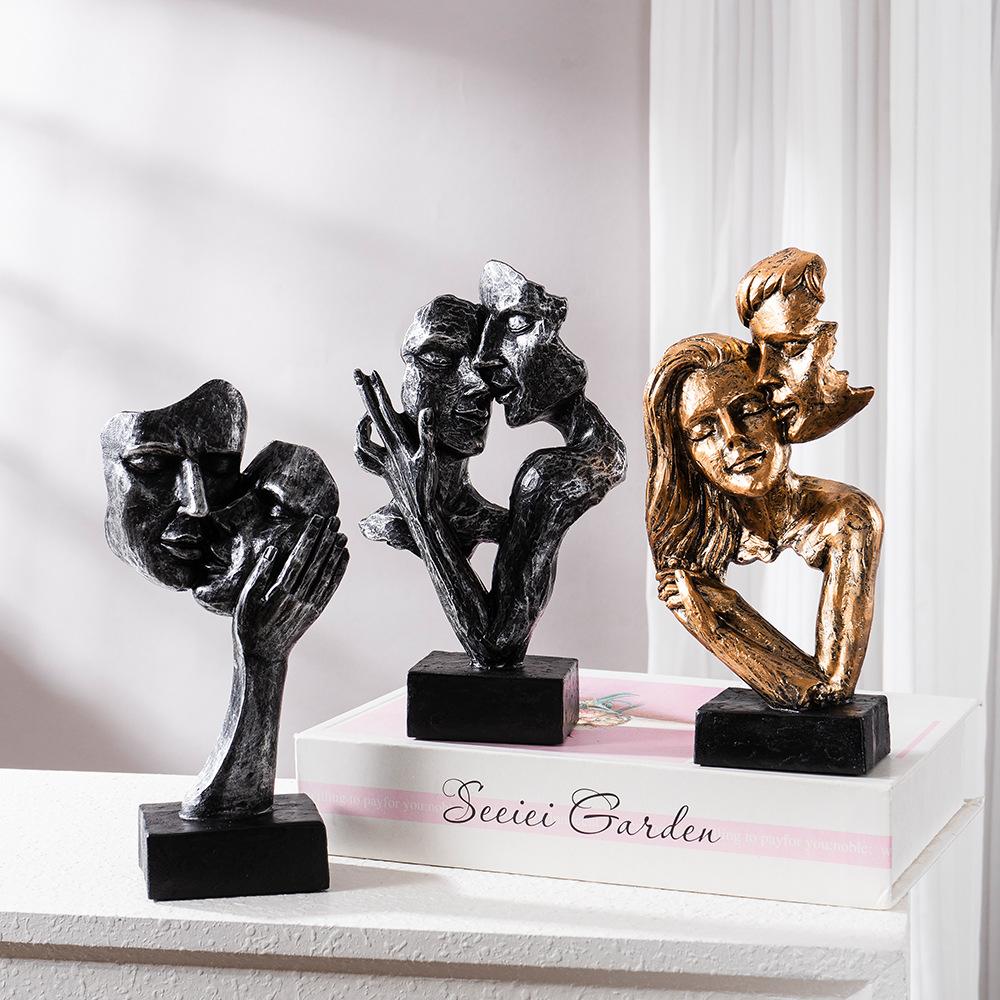 Creative Cartoon Cute Sculpture Birthday Valentine's Day Party Gift Desktop Resin Crafts