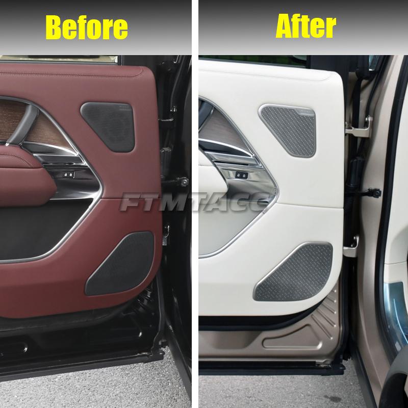 Stainless Steel Car Door Speaker Network Cover Decoration Stickers Car Accessories For Range Rover 2023