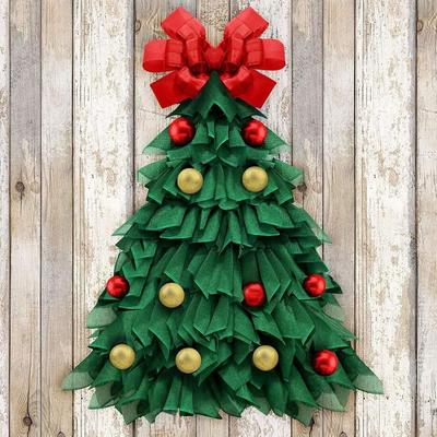 New Christmas Decoration Christmas Tree Wreath Handmade Simulation Christmas Wreath Window Prop Arrangement Door Hanging Ornaments